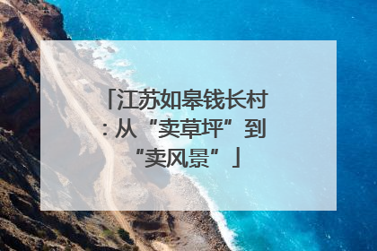 江苏如皋钱长村：从“卖草坪”到“卖风景”
