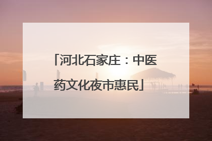 河北石家庄：中医药文化夜市惠民