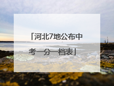 河北7地公布中考一分一档表