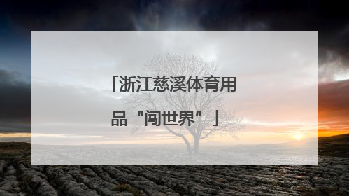 浙江慈溪体育用品“闯世界”