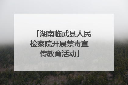 湖南临武县人民检察院开展禁毒宣传教育活动