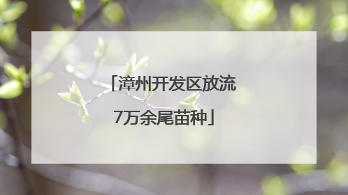 漳州开发区放流7万余尾苗种