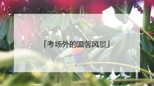 考场外的温馨风景