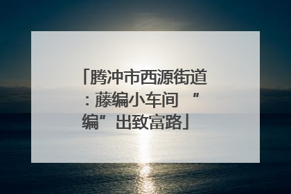 腾冲市西源街道：藤编小车间 “编”出致富路