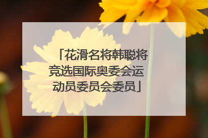 花滑名将韩聪将竞选国际奥委会运动员委员会委员