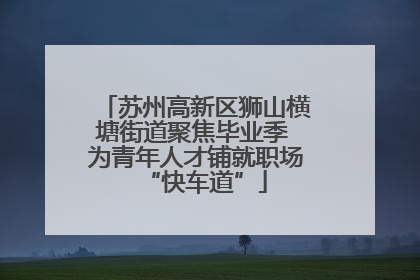 苏州高新区狮山横塘街道聚焦毕业季 为青年人才铺就职场“快车道”