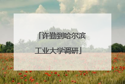 许勤到哈尔滨工业大学调研