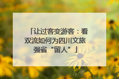 让过客变游客：看双流如何为四川文旅强省“留人”