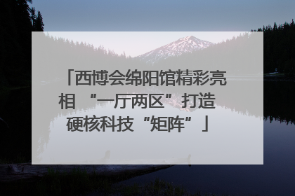 西博会绵阳馆精彩亮相 “一厅两区”打造硬核科技“矩阵”