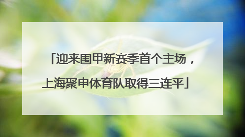 迎来围甲新赛季首个主场，上海聚申体育队取得三连平