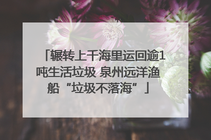 辗转上千海里运回逾1吨生活垃圾 泉州远洋渔船“垃圾不落海”