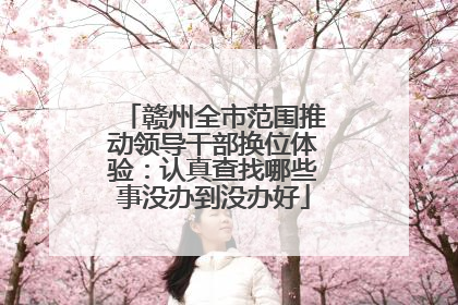 赣州全市范围推动领导干部换位体验：认真查找哪些事没办到没办好