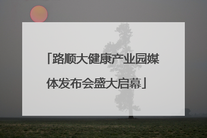 路顺大健康产业园媒体发布会盛大启幕