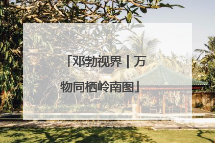 邓勃视界｜万物同栖岭南图