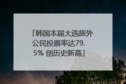 韩国本届大选旅外公民投票率达79.5% 创历史新高