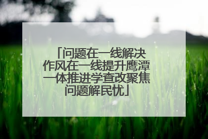 问题在一线解决 作风在一线提升鹰潭一体推进学查改聚焦问题解民忧