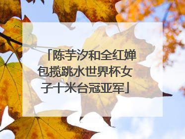 陈芋汐和全红婵包揽跳水世界杯女子十米台冠亚军