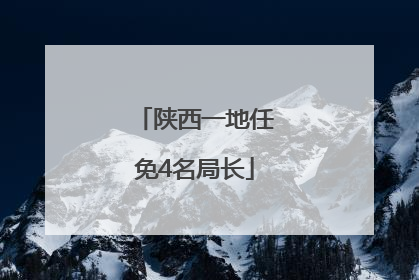 陕西一地任免4名局长
