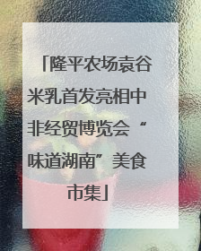 隆平农场袁谷米乳首发亮相中非经贸博览会“味道湖南”美食市集