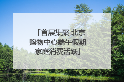首展集聚 北京购物中心端午假期家庭消费活跃