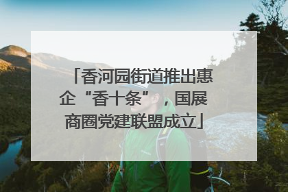 香河园街道推出惠企“香十条”，国展商圈党建联盟成立