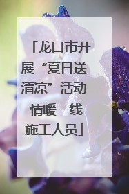 龙口市开展“夏日送清凉”活动 情暖一线施工人员