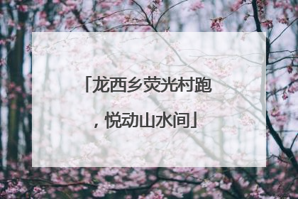 龙西乡荧光村跑，悦动山水间