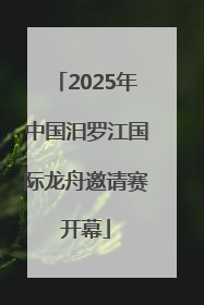 2025年中国汨罗江国际龙舟邀请赛开幕