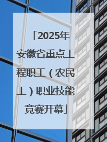 2025年安徽省重点工程职工（农民工）职业技能竞赛开幕