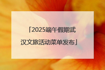 2025端午假期武汉文旅活动菜单发布