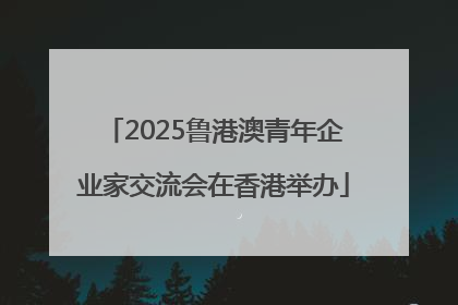 2025鲁港澳青年企业家交流会在香港举办
