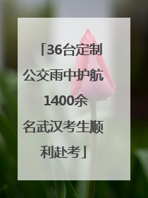 36台定制公交雨中护航 1400余名武汉考生顺利赴考