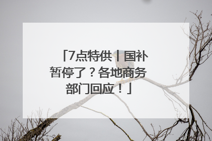 7点特供丨国补暂停了？各地商务部门回应！